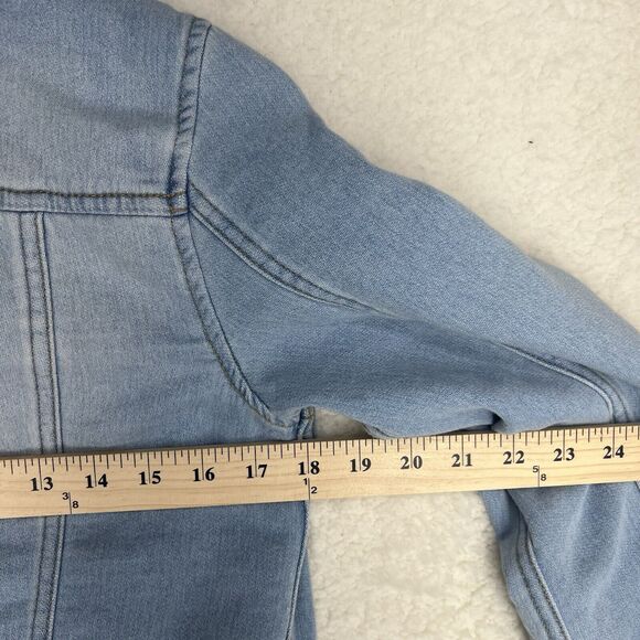 LC LAUREN CONRAD STRETCH DENIM BUTTON DOWN JACKET MISSES SIZE XS - Picture 6 of 7